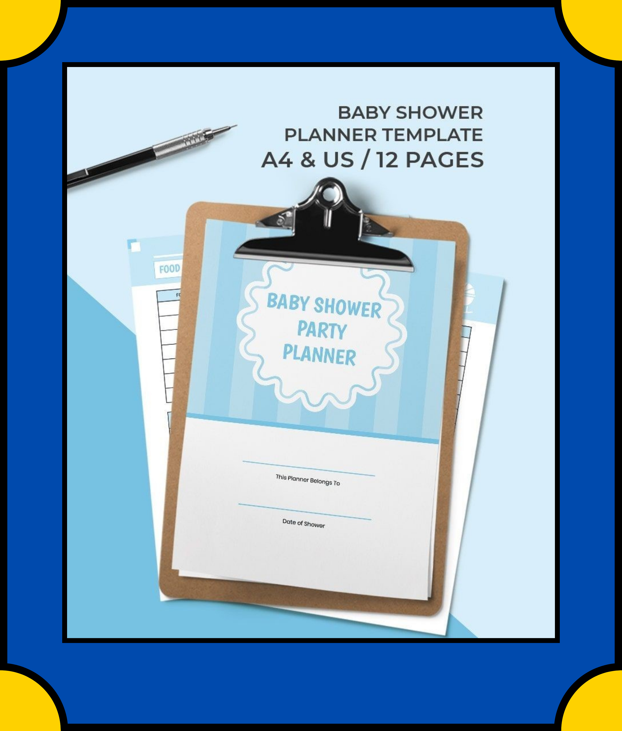 Free Baby Shower Party Planner Template