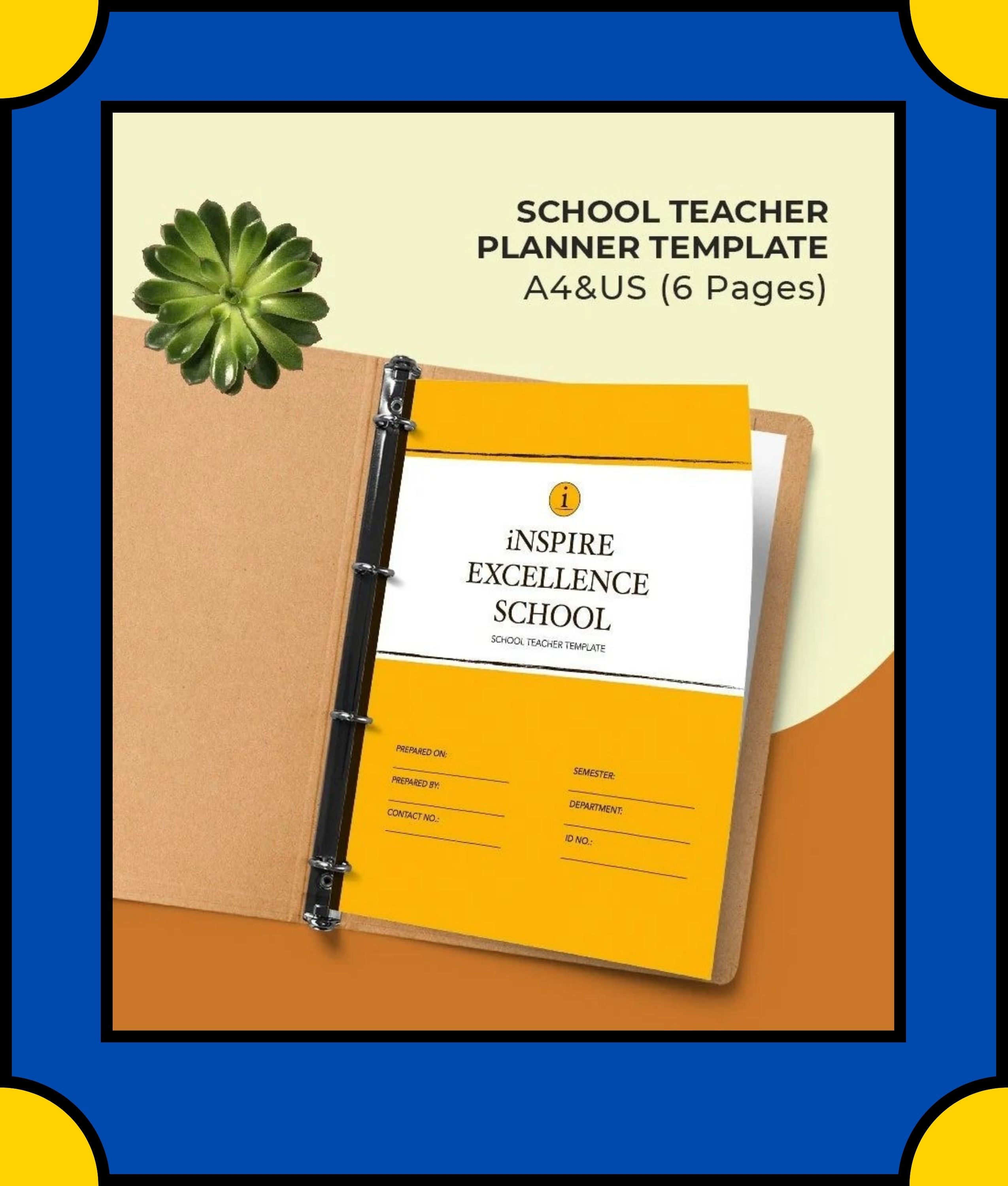 Free School Teacher Planner Template