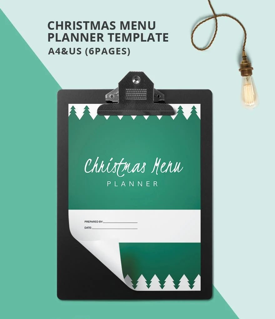 Free Christmas Menu Planner Template