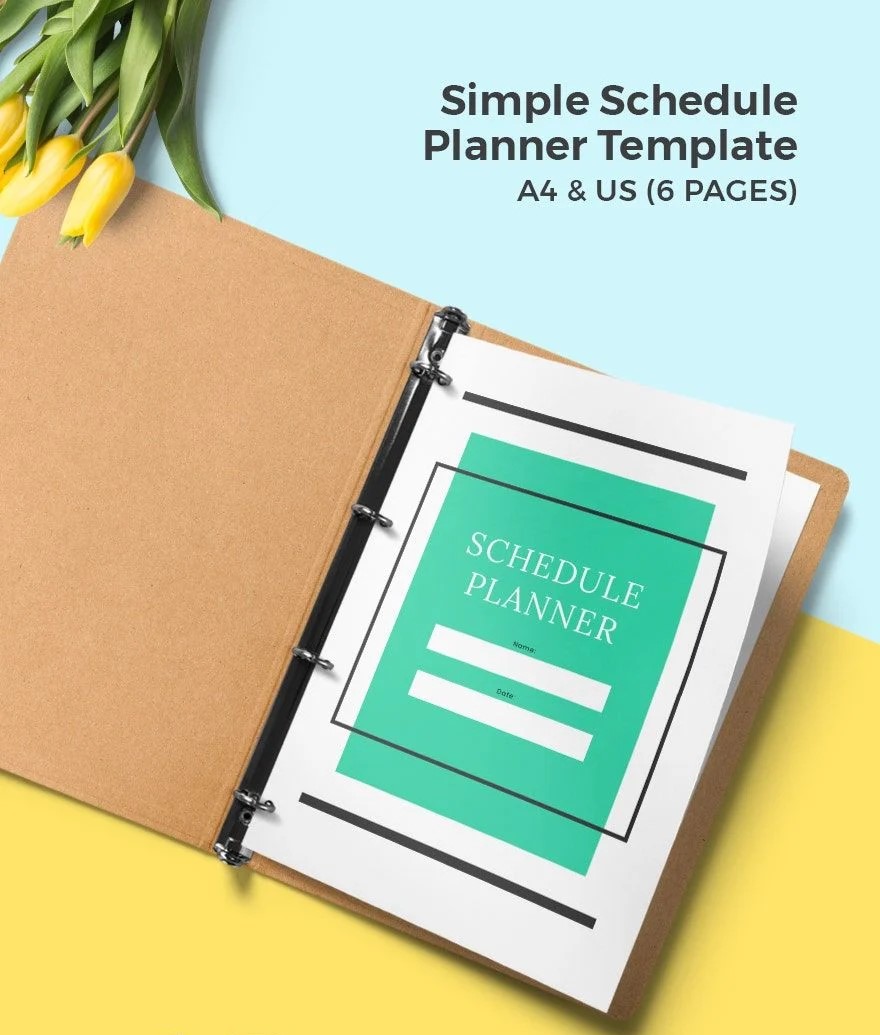 Free Simple Schedule Planner Template