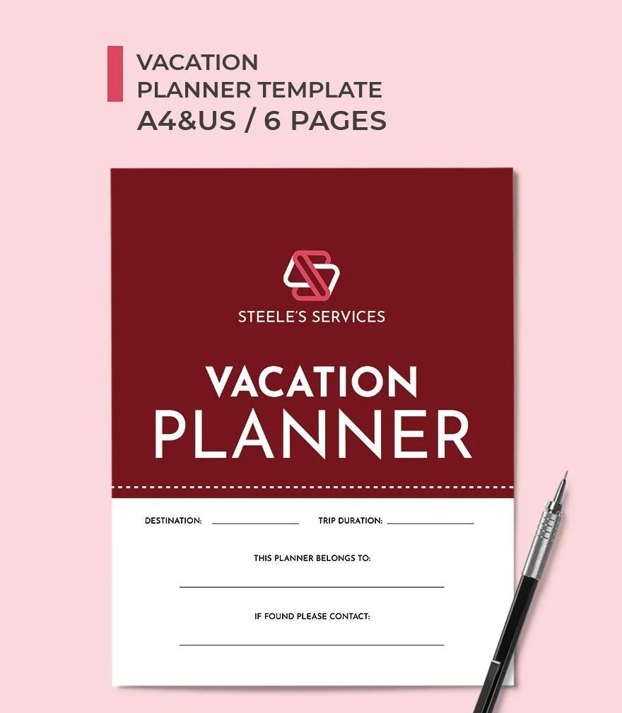 Free Company Vacation Planner Template