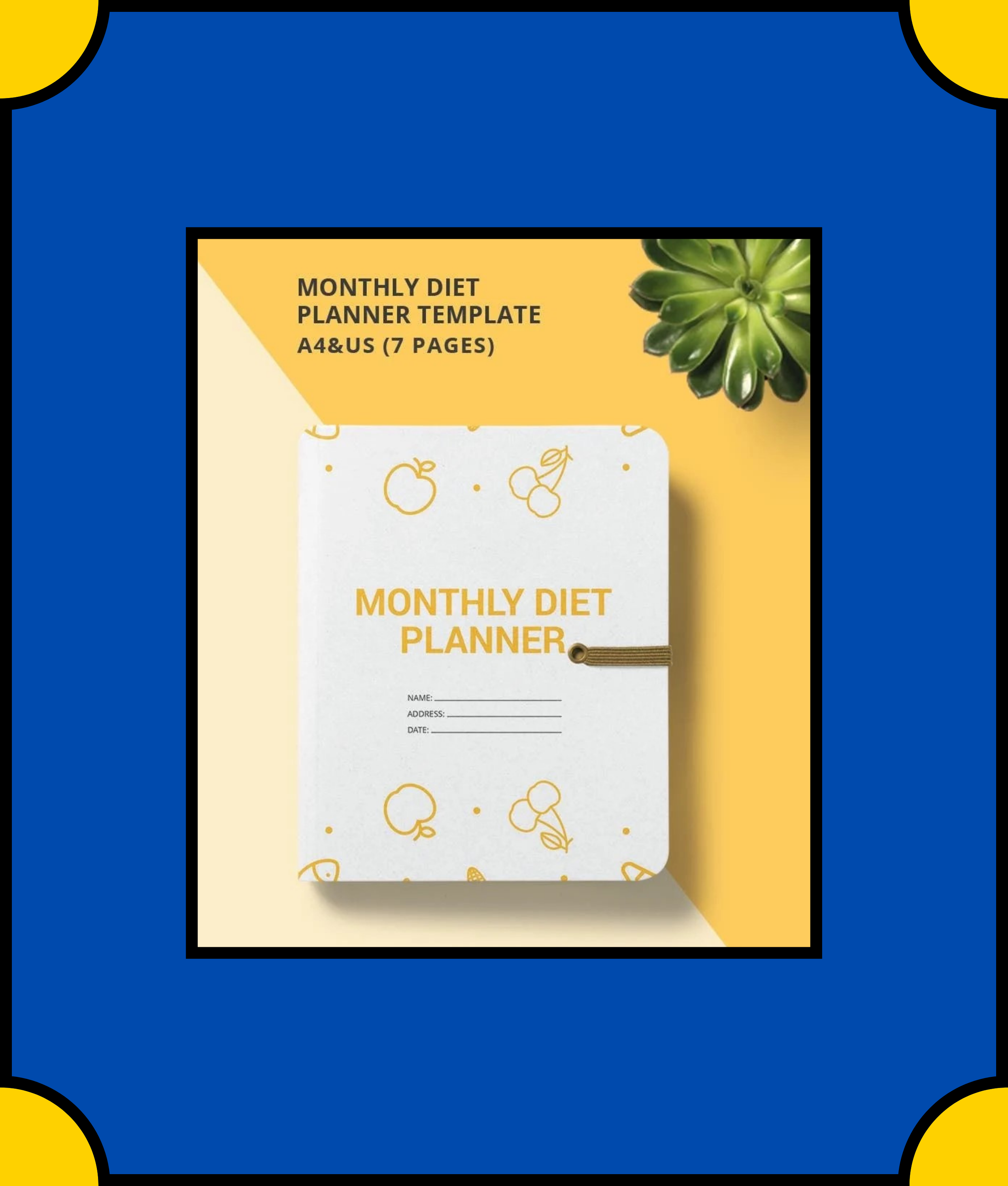 Free Monthly Diet Planner Template
