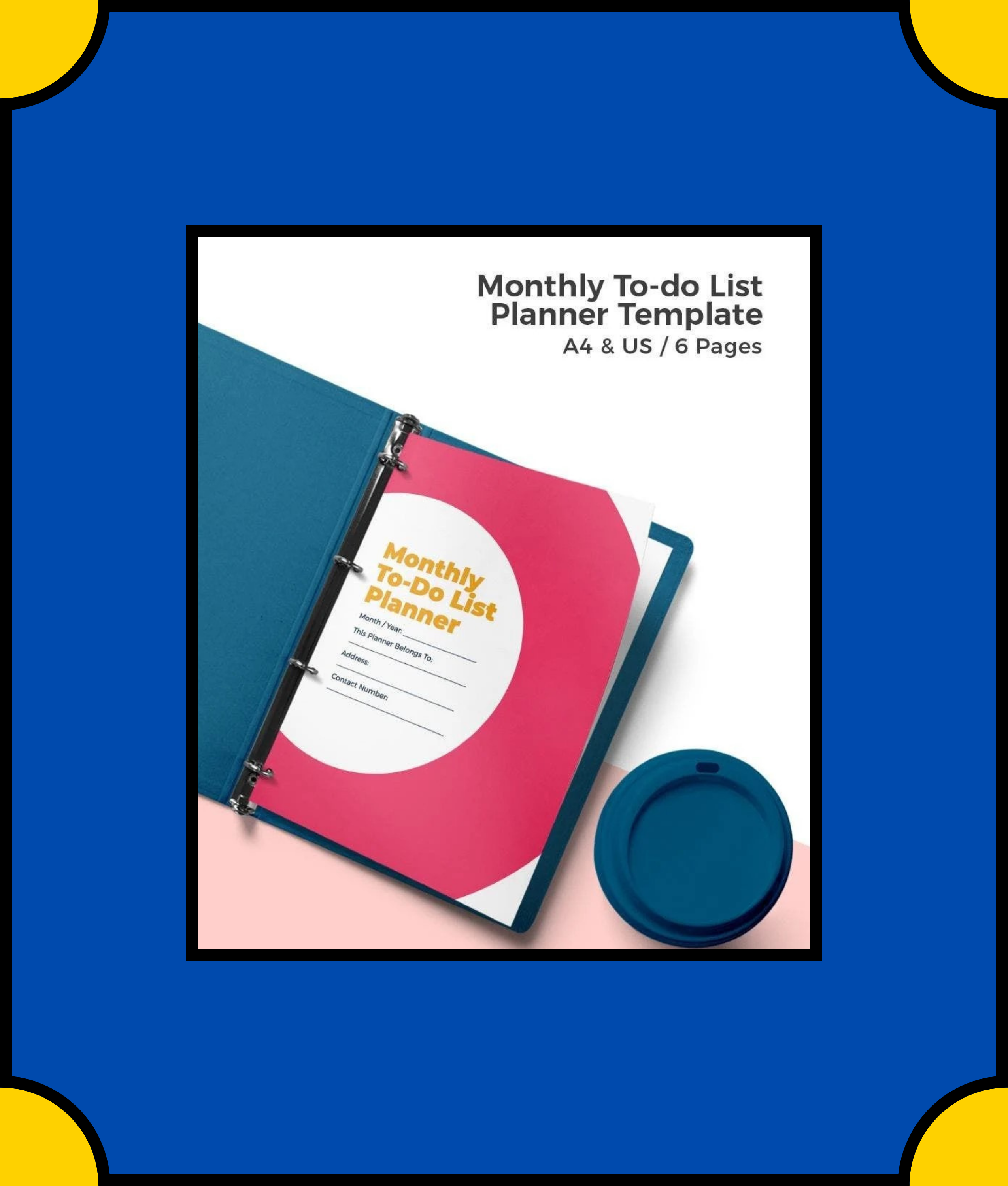 Free Monthly To Do List Planner Template