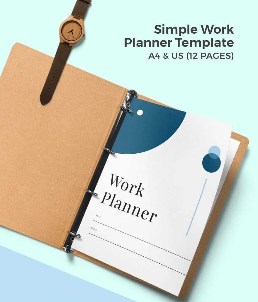 Free Simple Work Planner Template