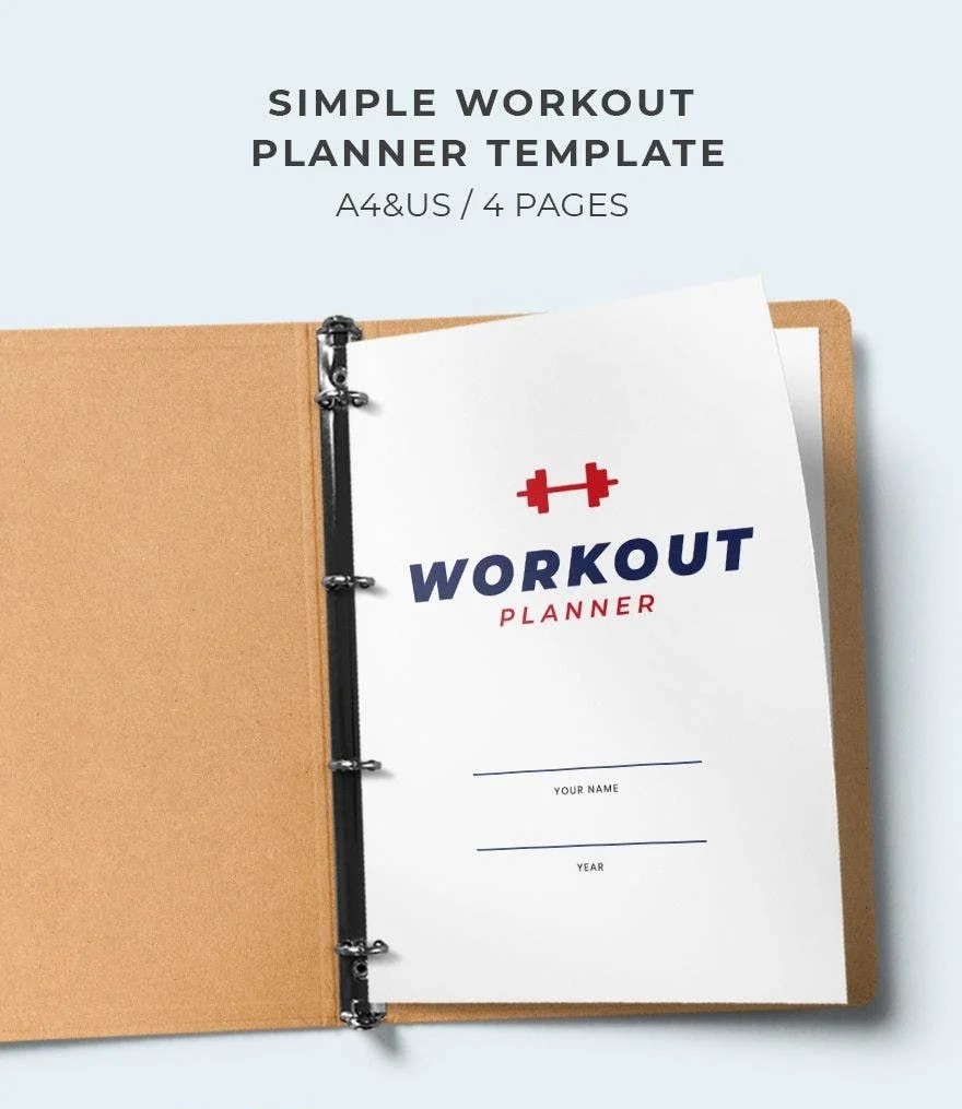 Free Simple Workout Planner Template
