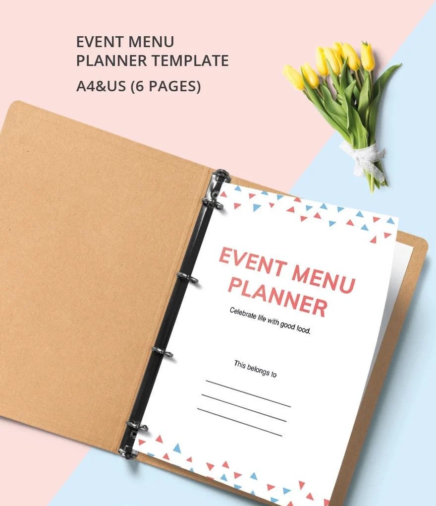 Free Event Menu Planner Template