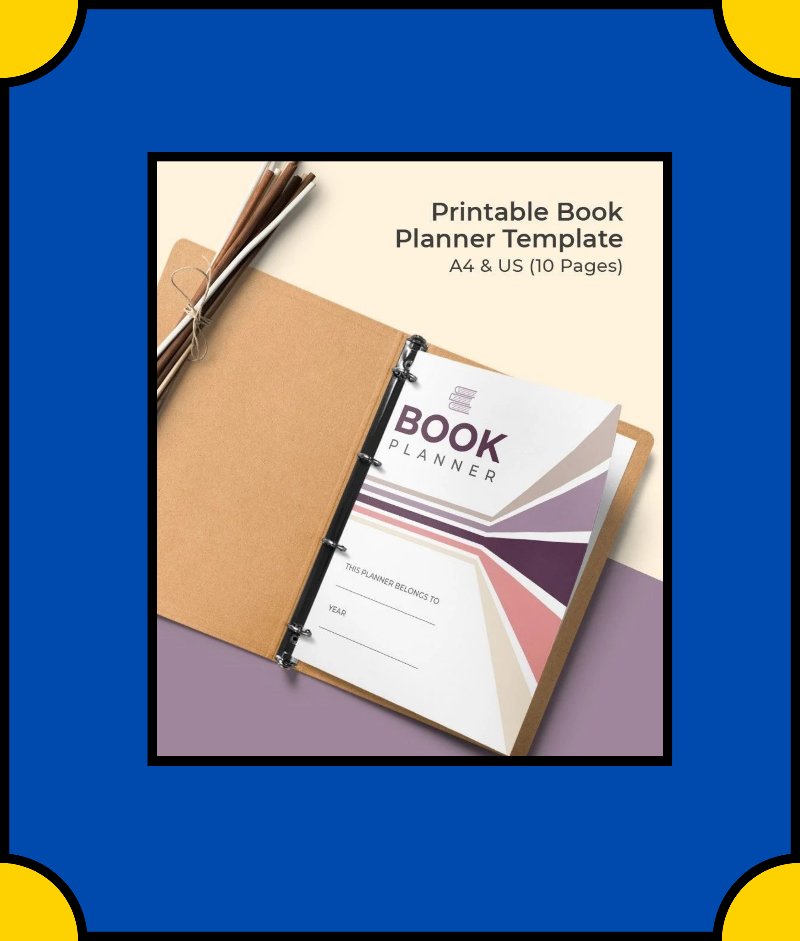 Free Printable Book Planner Template
