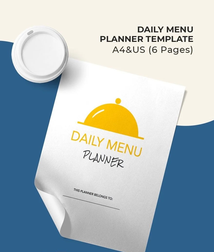 Free Daily Menu Planner Template