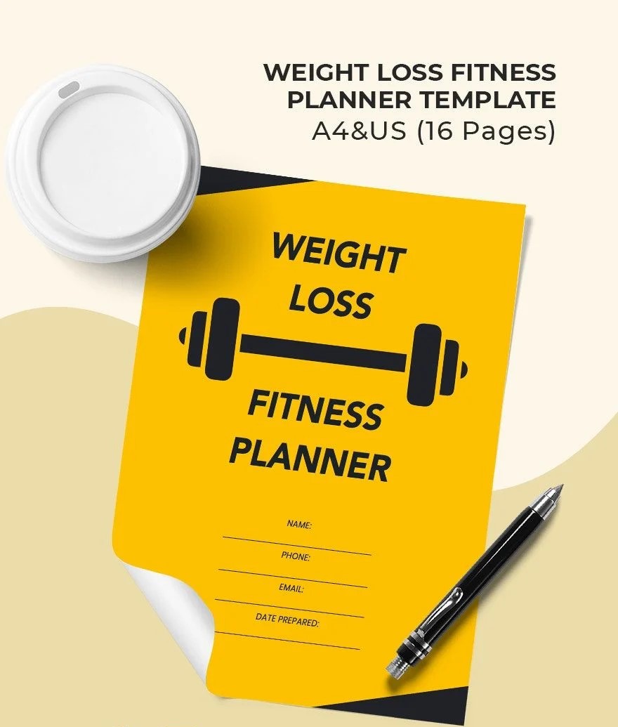 Free Weight Loss Fitness Planner Template