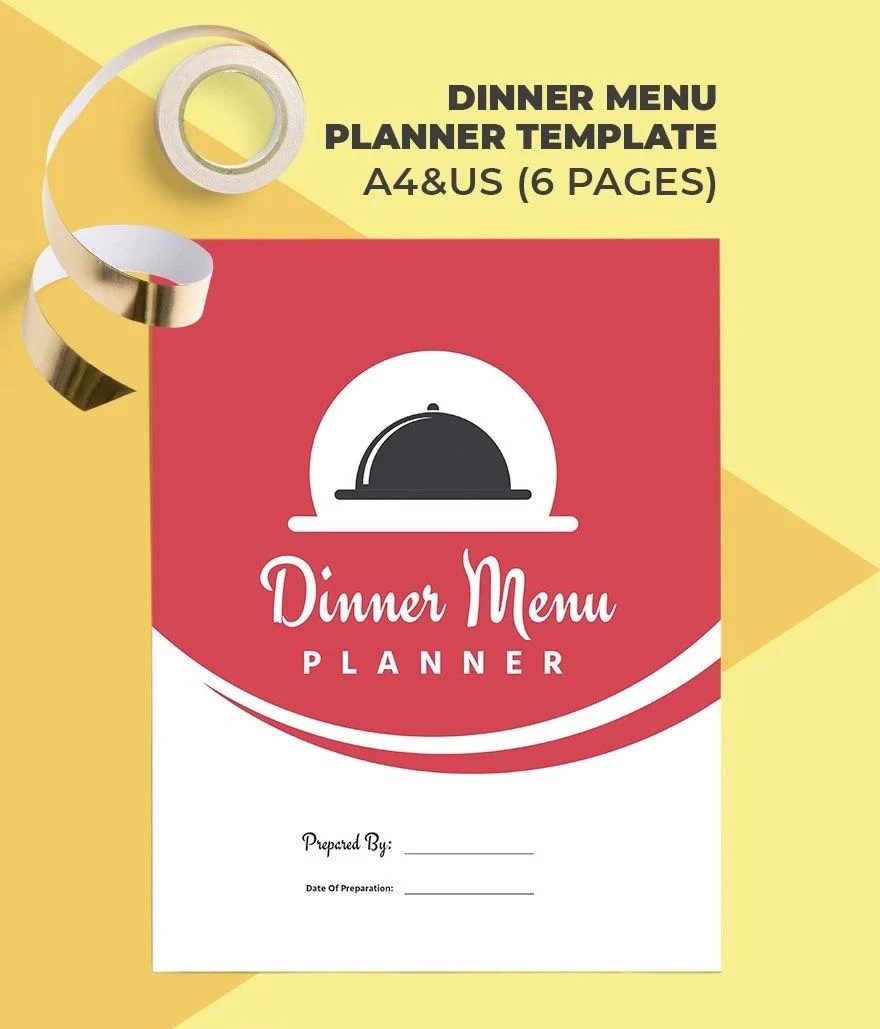 Free Dinner Menu Planner Template