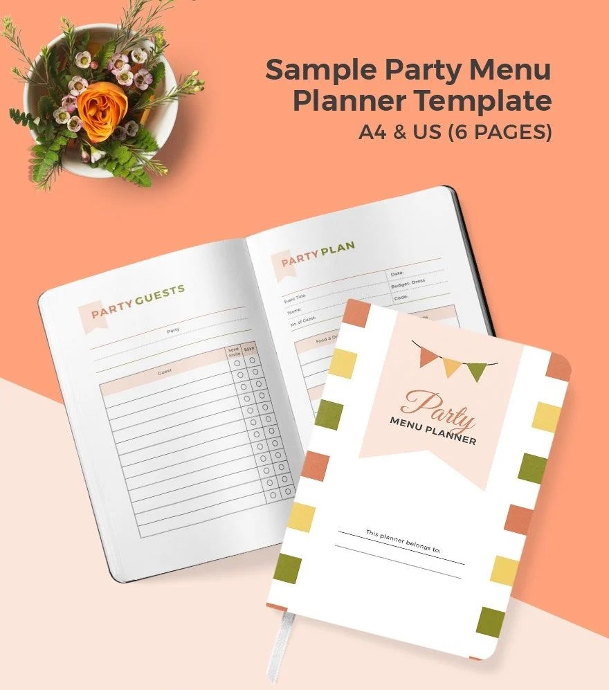 Free Sample Party Menu Planner Template