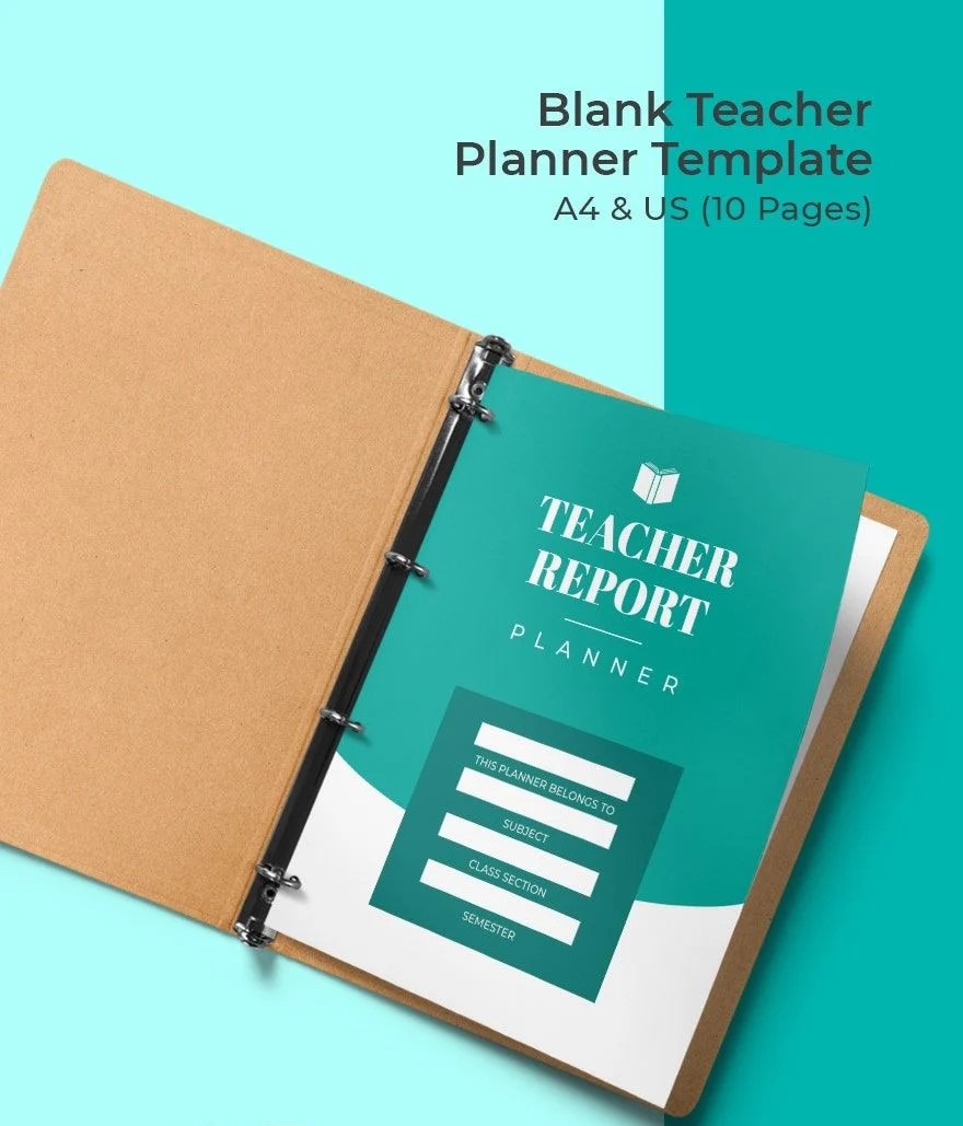Free Blank Teacher Planner Template