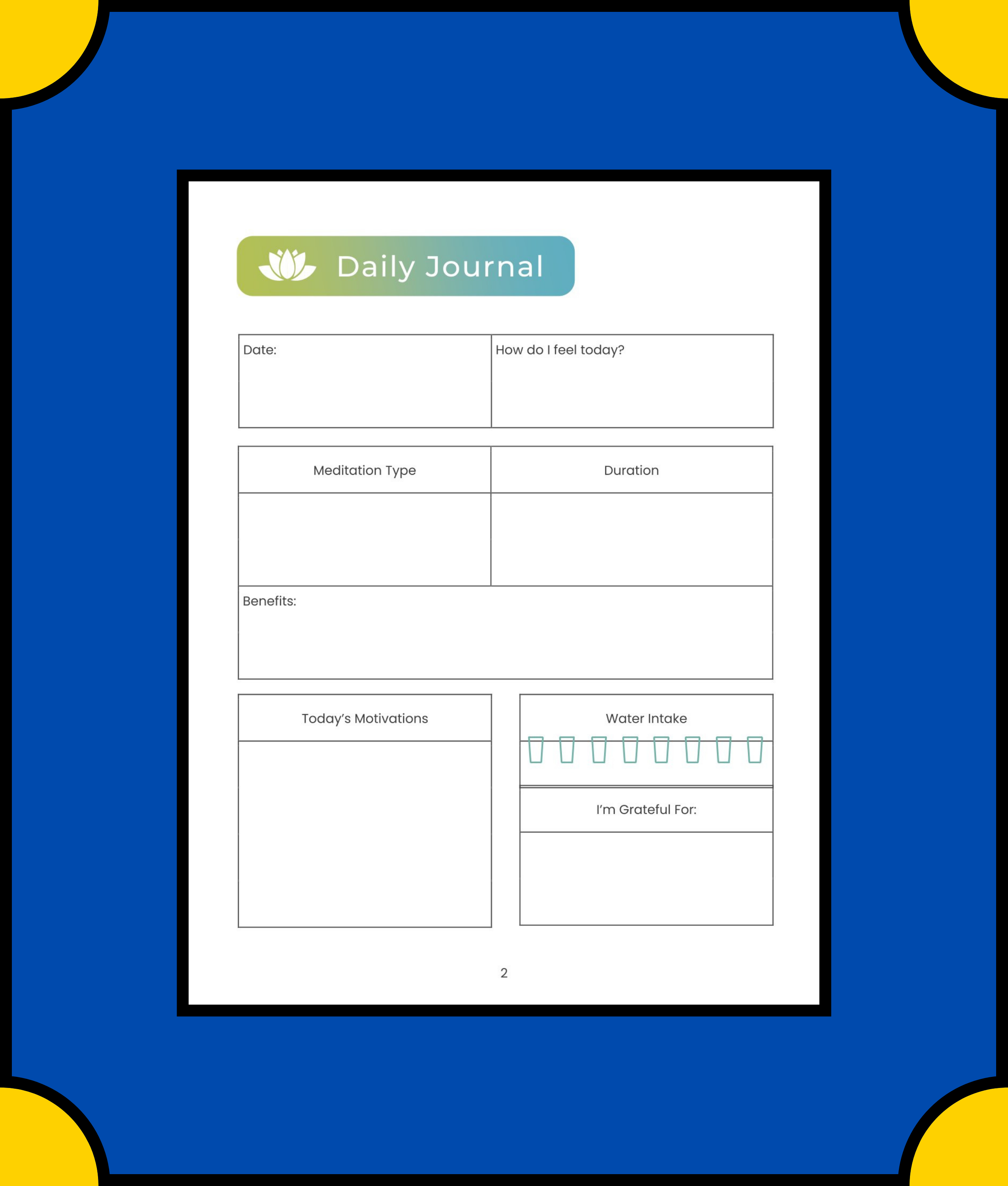 Free Printable-Yoga-Meditation-Planner-Template