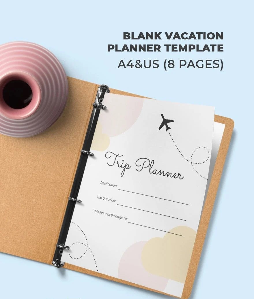 Free Blank Vacation Planner Template