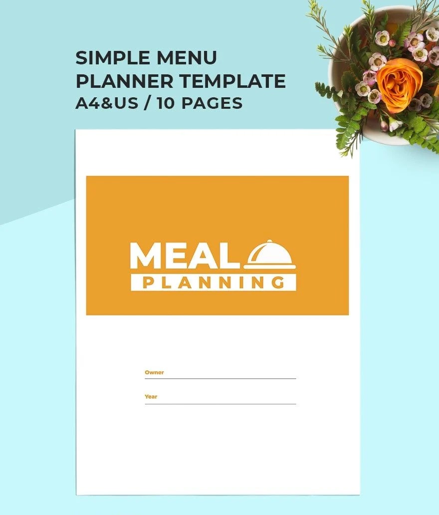 Free Simple Menu Planner Template