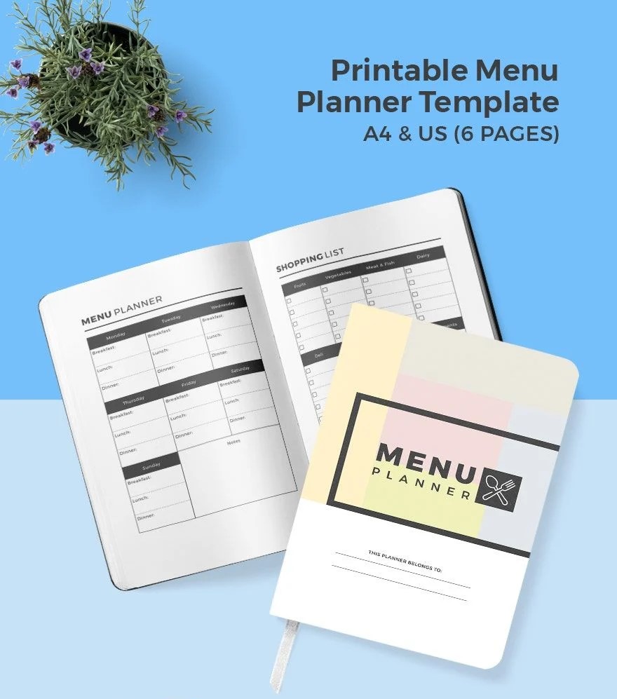 Free Printable Menu Planner Template