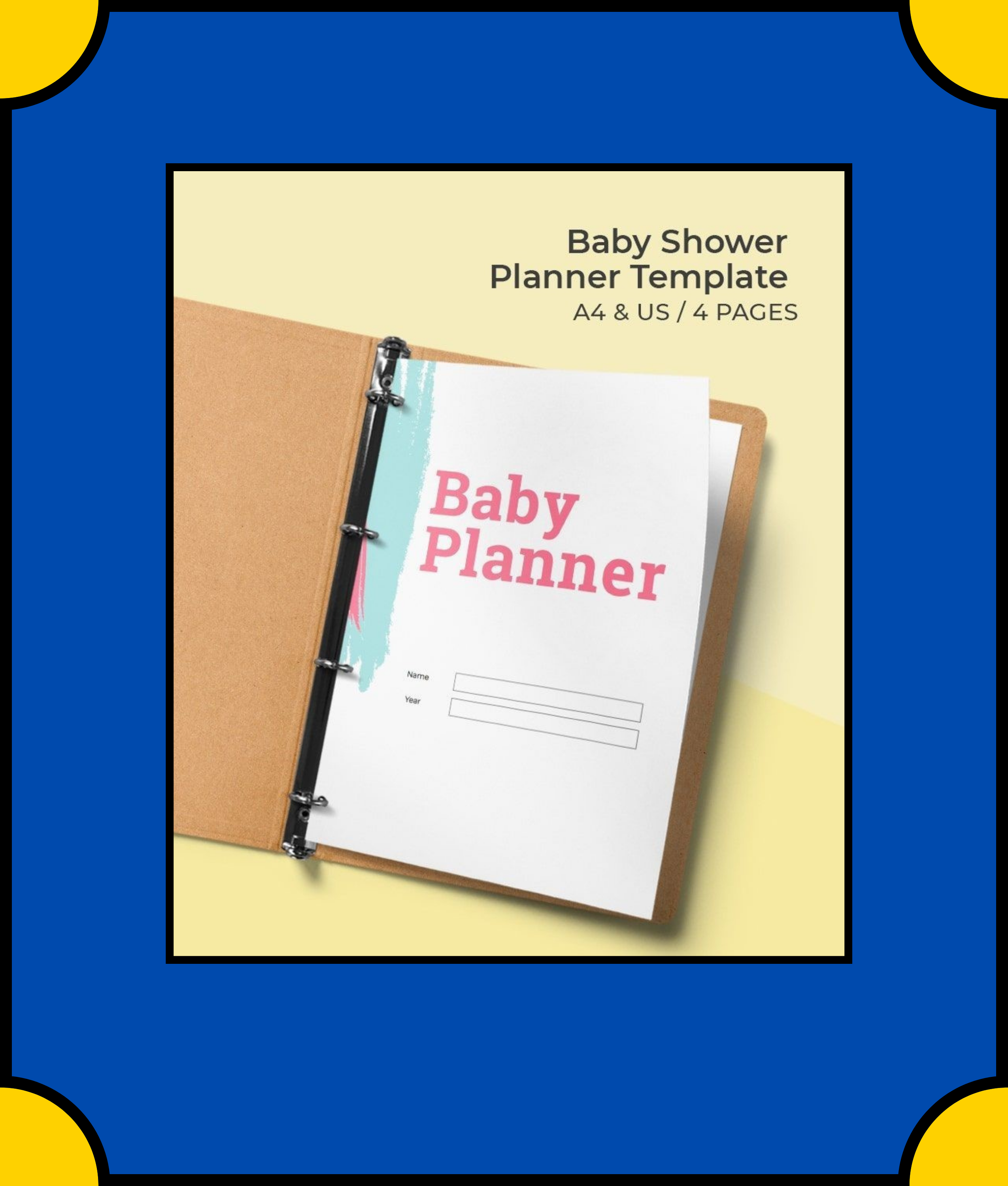 Free Editable Baby shower planner template