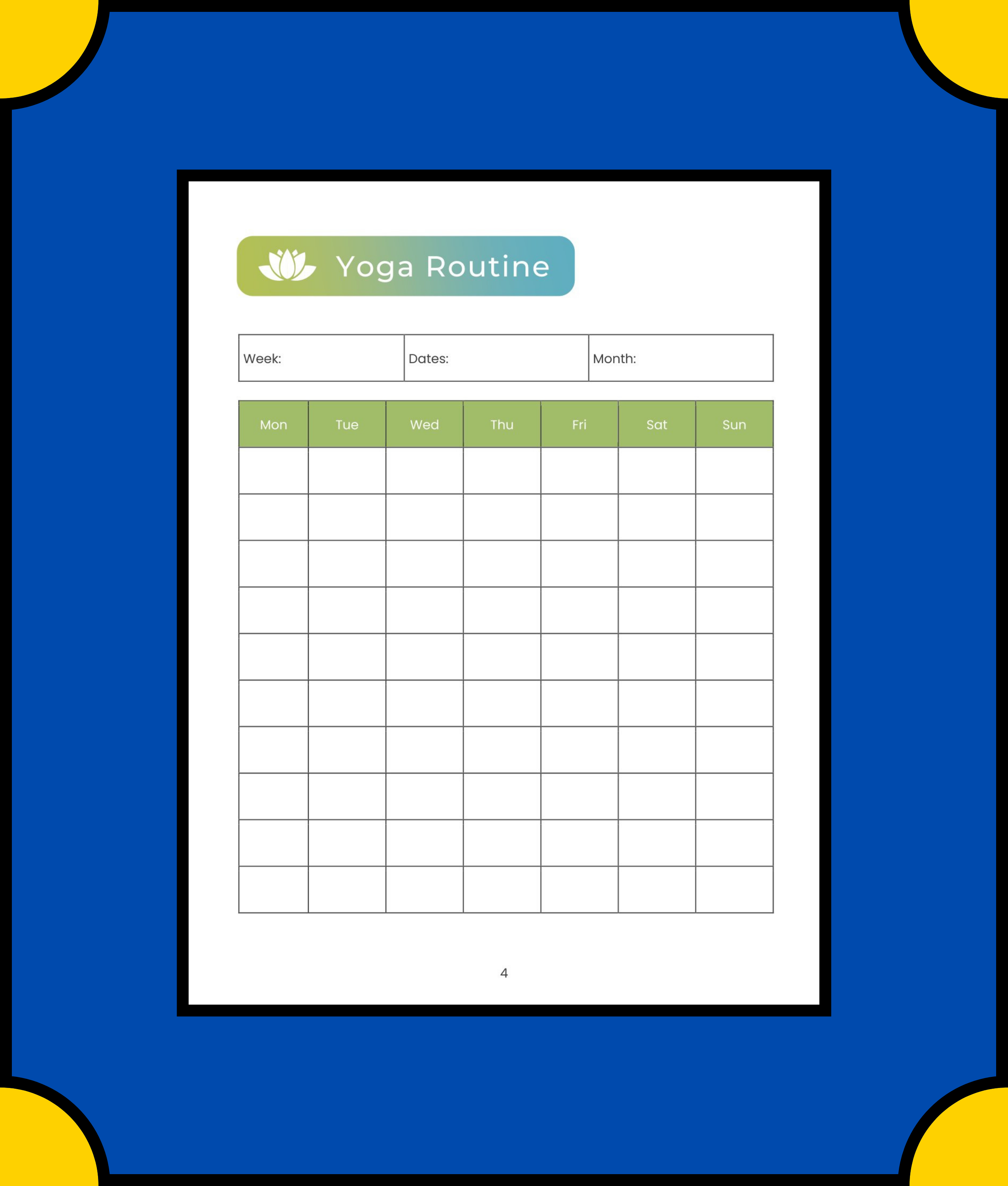 Free Printable-Yoga-Meditation-Planner-Template