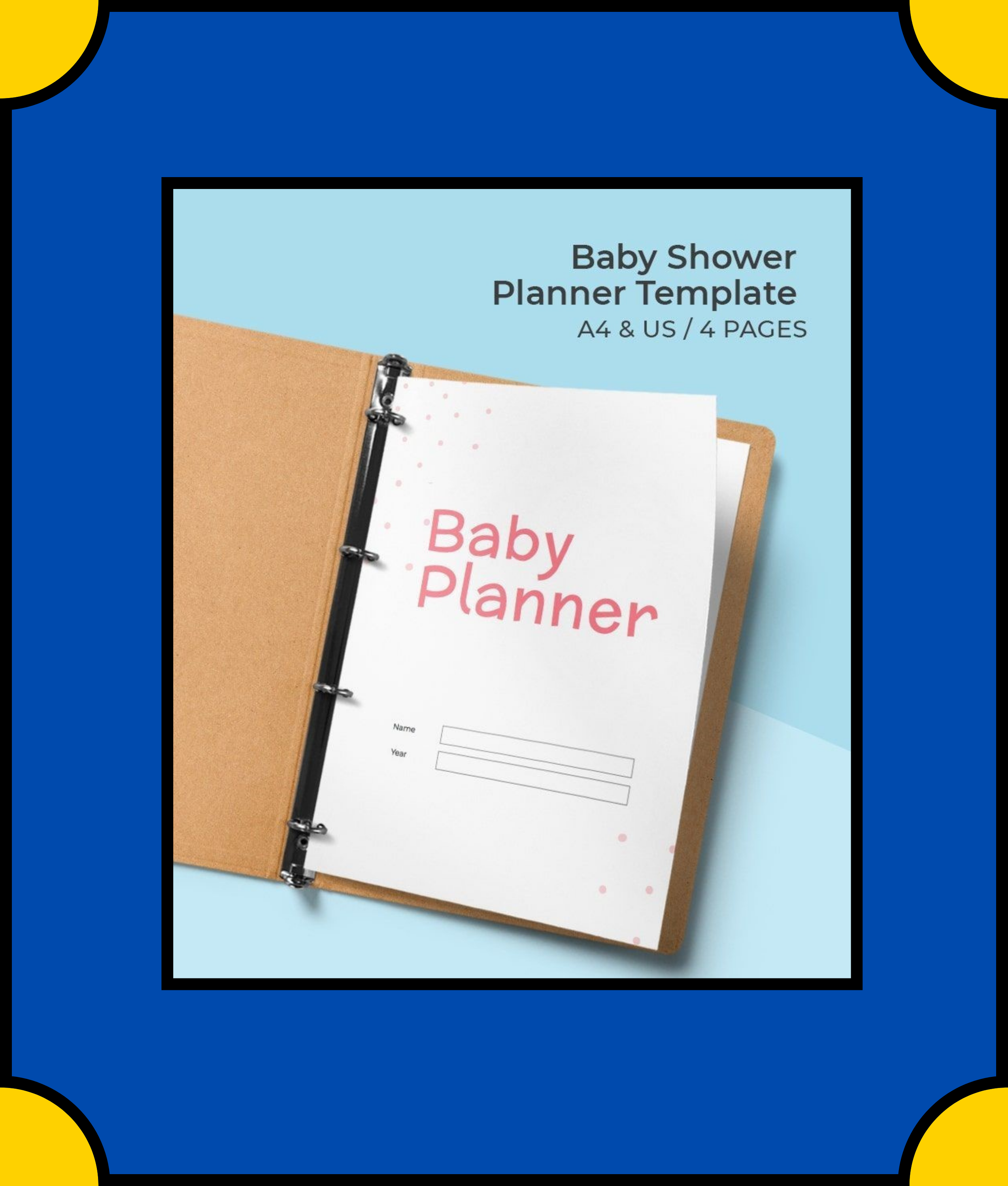 Free Simple Baby shower planner template