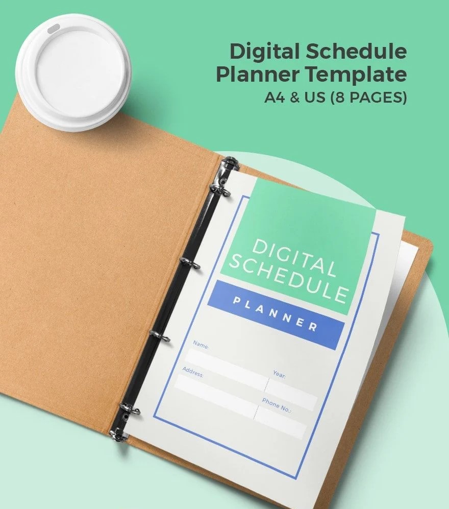 Free Digital Schedule Planner Template