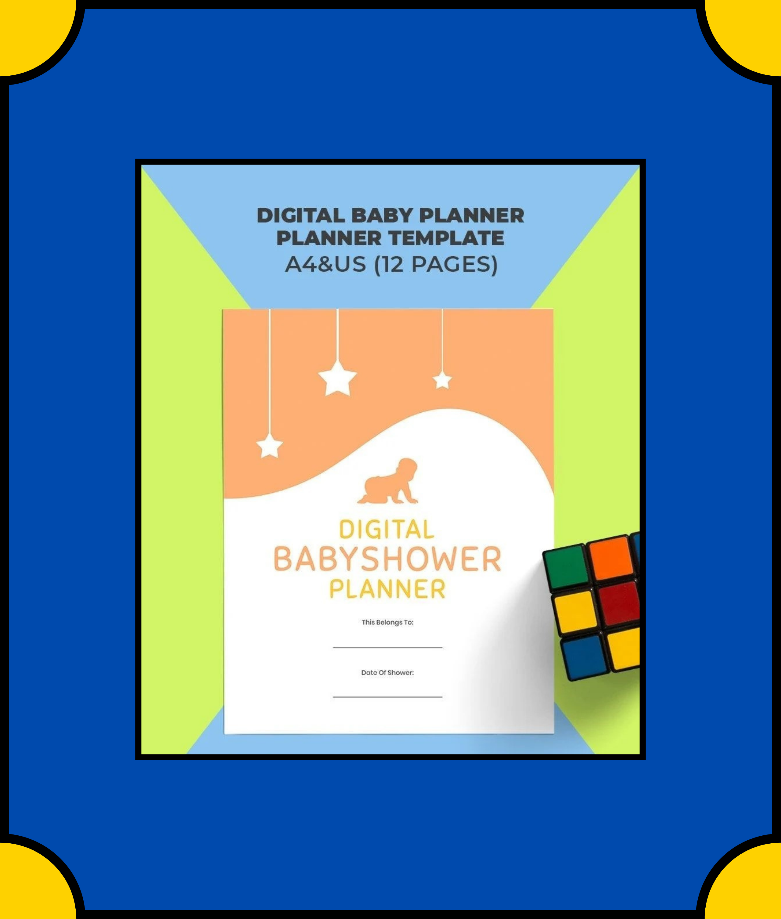 Free Digital baby shower Planner Template