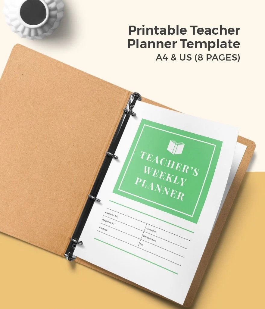 Free Printable Teacher Planner Template