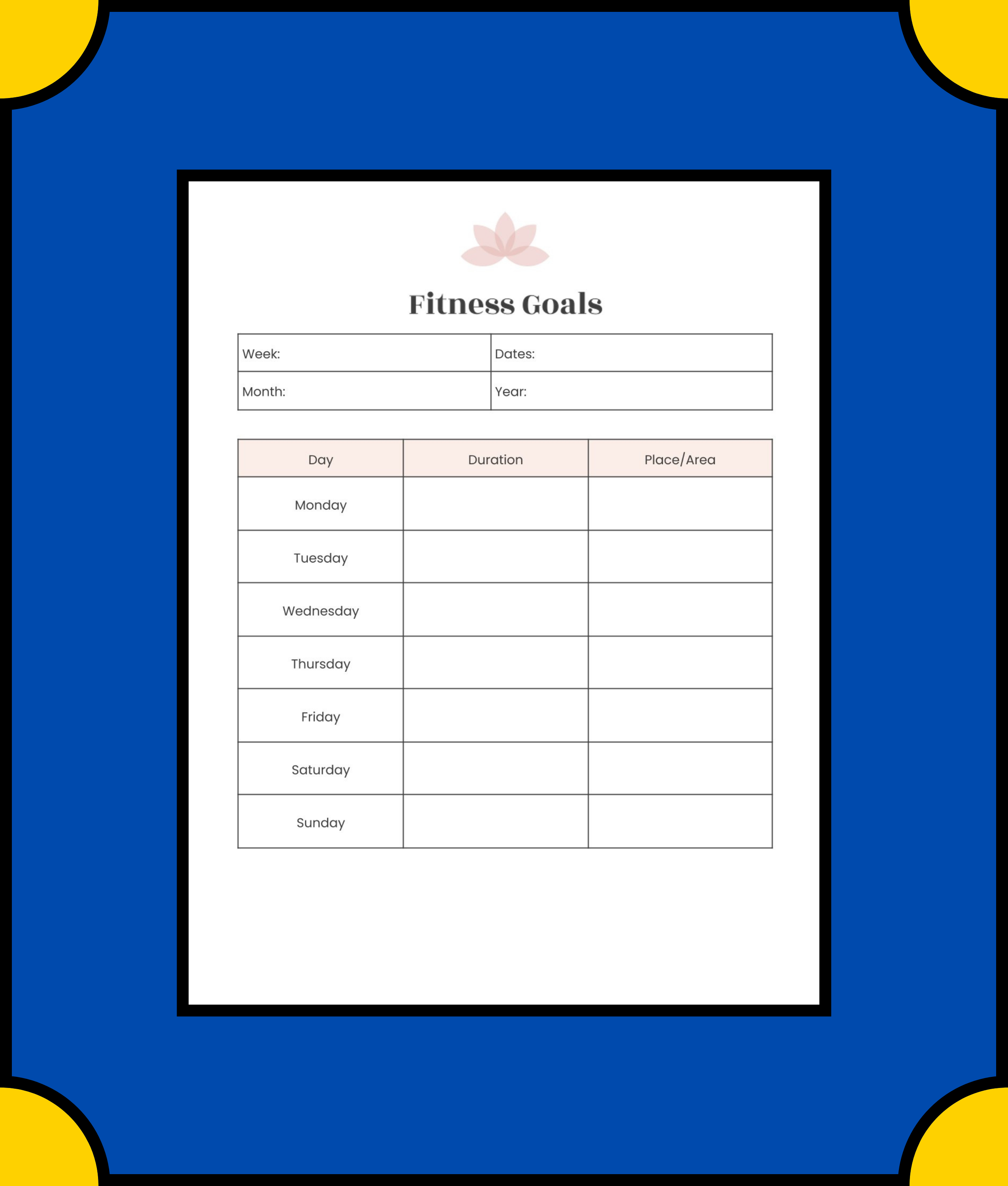 Free Digital-Yoga-Planner-Template