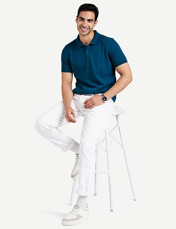 Amazon Brand - Symbol Men's Solid Cotton Rich Polo T Shirt | Collar Tshirts | Half Sleeves | Plain-Regular Fit (Available in Plus Size and Combo Pack of 2)