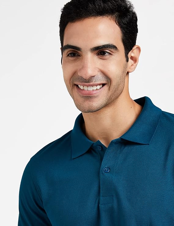 Amazon Brand - Symbol Men's Solid Cotton Rich Polo T Shirt | Collar Tshirts | Half Sleeves | Plain-Regular Fit (Available in Plus Size and Combo Pack of 2)