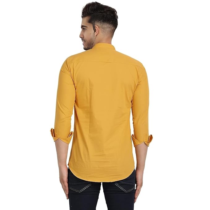 LookMark Men's Pure Cotton Regular Fit Casual Trendy Solid Short (Kurta 08 -XXL)