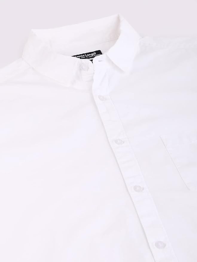 Dennis Lingo Men's Solid Slim Fit Casual Shirt, Full Sleeve Shirt for Casual Wear & Formal Wear (Also Available in Plus Size)