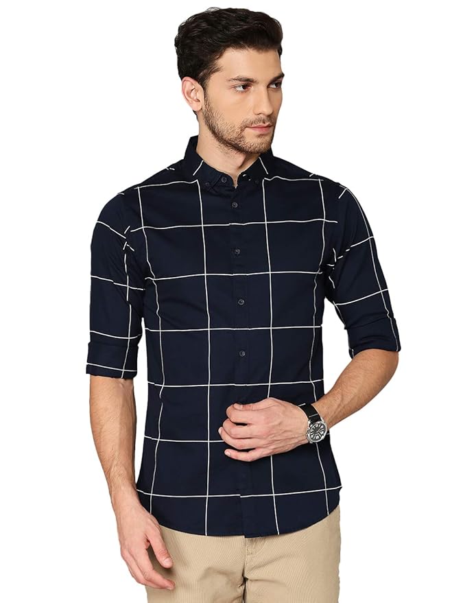 Dennis Lingo Men's Cotton Slim Fit Shirt