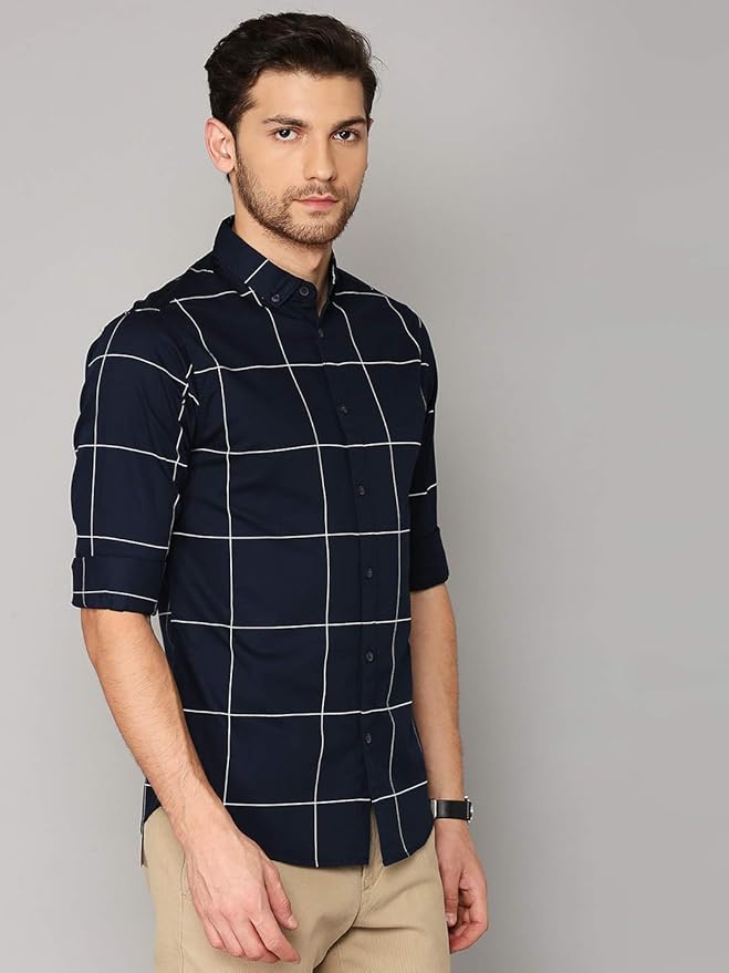 Dennis Lingo Men's Cotton Slim Fit Shirt