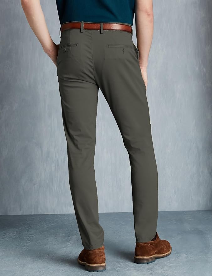Symbol Premium Men's Slim Fit Flexi Waist Casual Pants | Stretchable Chinos | Stylish Office Fashion Trousers