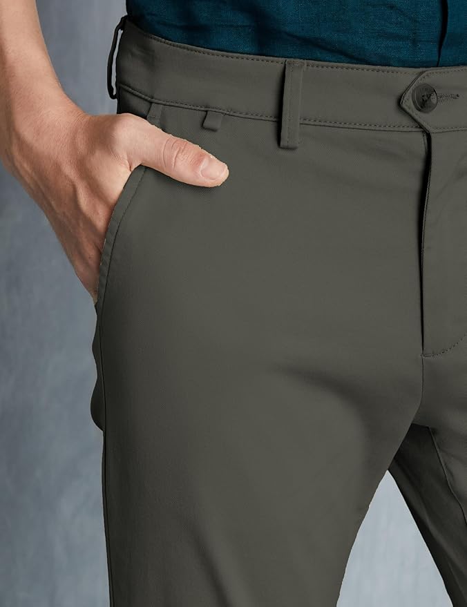 Symbol Premium Men's Slim Fit Flexi Waist Casual Pants | Stretchable Chinos | Stylish Office Fashion Trousers