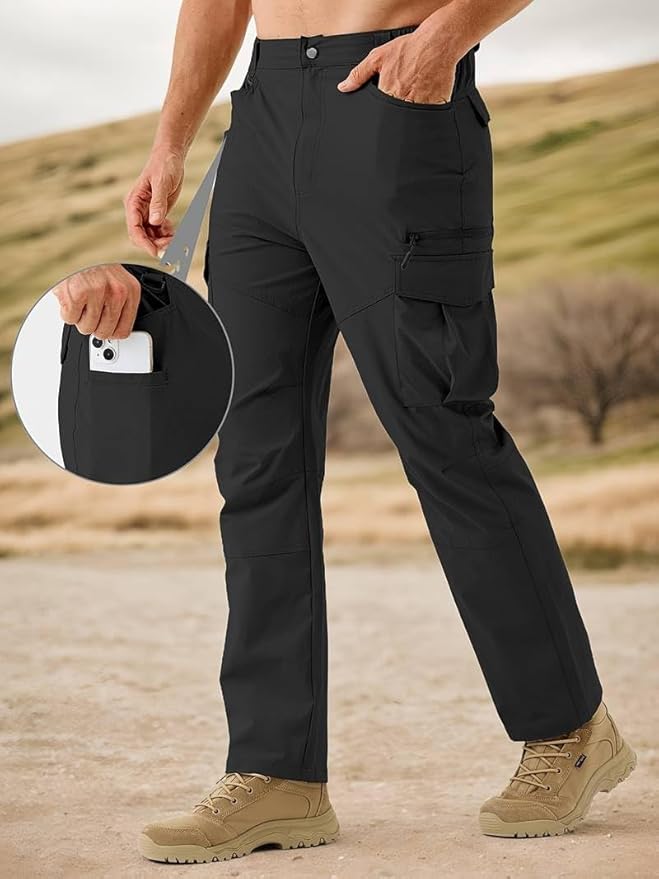 TOPLOT Men's Functional Straight-Fit Cargo Pants
