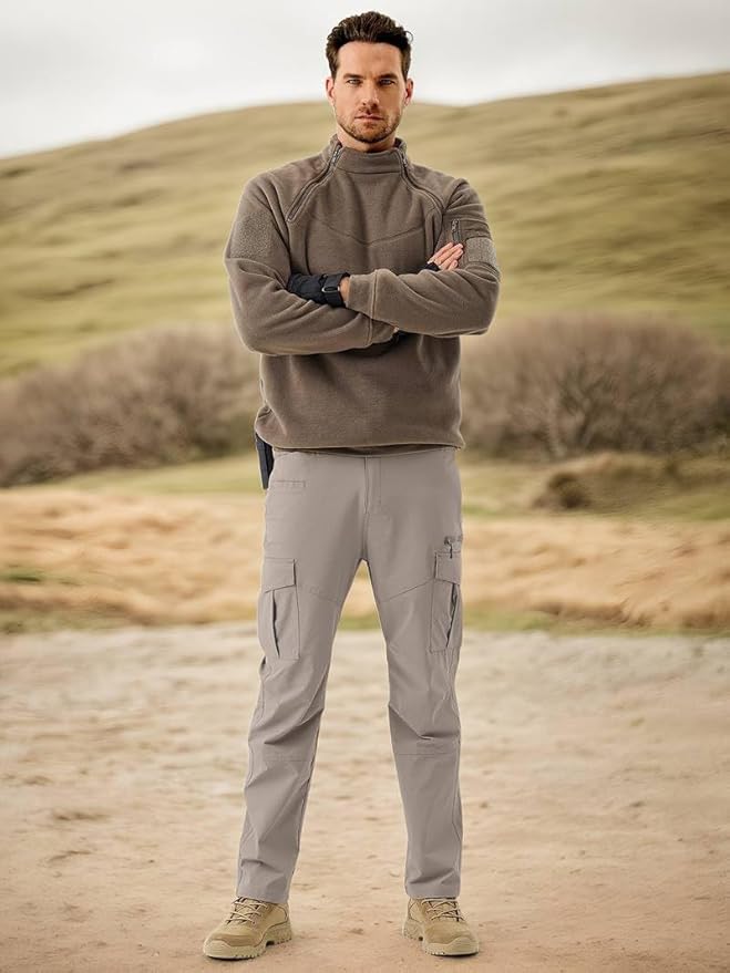 TOPLOT Men's Functional Straight-Fit Cargo Pants
