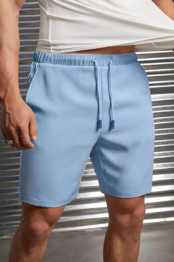 NOBERO Zip Pocket Regular Fit Shorts for Men | Cotton French Terry Fabric |