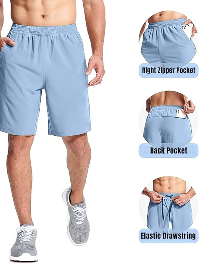 NOBERO Zip Pocket Regular Fit Shorts for Men | Cotton French Terry Fabric |