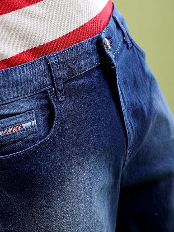 The Indian Garage Co Men's Straight Fit Denim Shorts