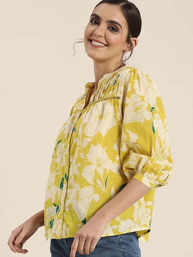 rytras Women's Cotton Printed Regular Fit top