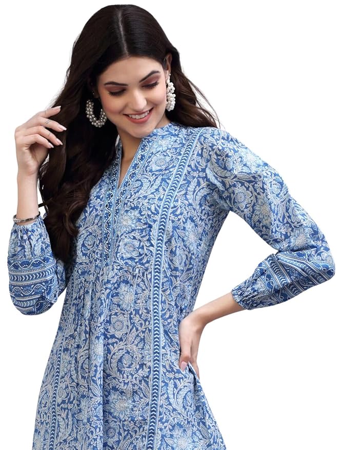 rytras Women's Floral Printed Cotton Regular Fit Top