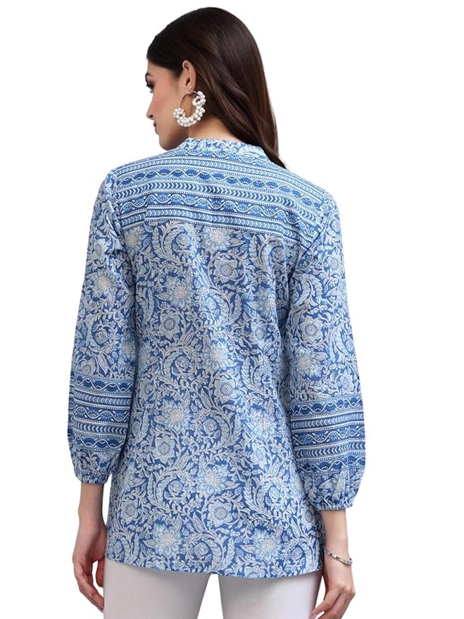rytras Women's Floral Printed Cotton Regular Fit Top