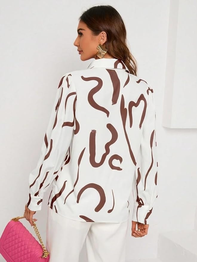 MORE N MORE TRENDZ Women's Relaxed Fit Solid Cotton Printed Shirts
