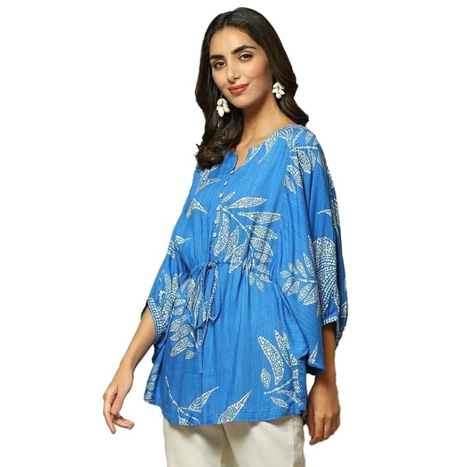 BIBA Women Liva Straight Printed Top