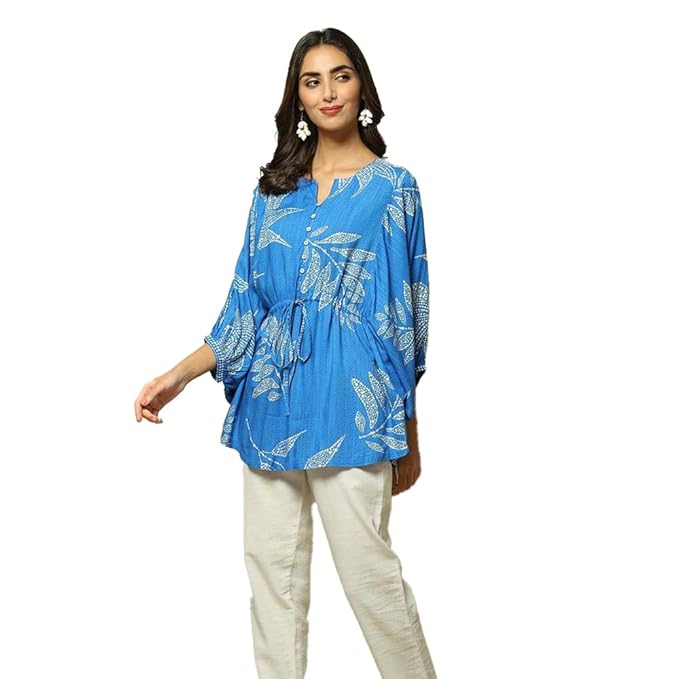 BIBA Women Liva Straight Printed Top
