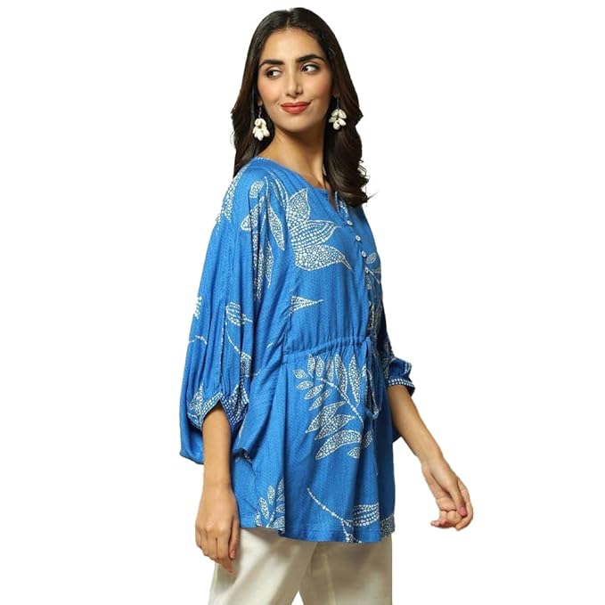 BIBA Women Liva Straight Printed Top