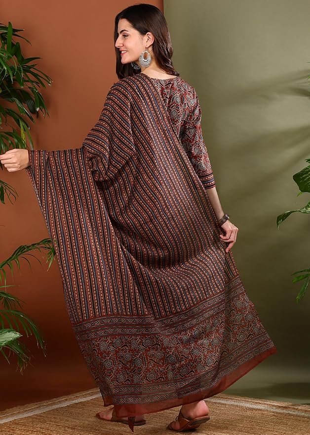 Yash Gallery Women's Cotton Regular Fit Casual Kurta