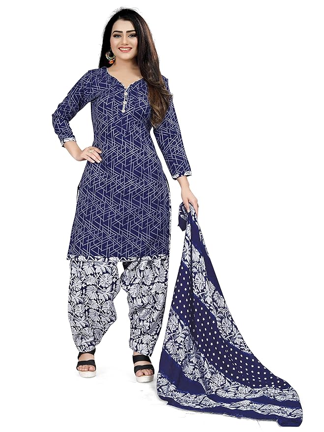 Rajnandini Women Cotton Printed Readymade Salwar Suit (Ready To Wear)