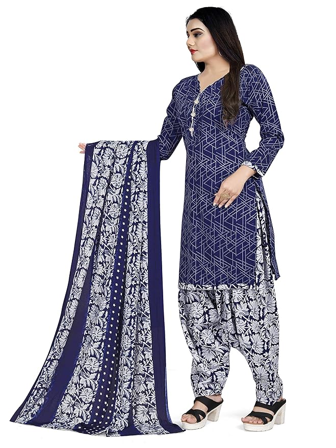 Rajnandini Women Cotton Printed Readymade Salwar Suit (Ready To Wear)